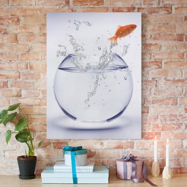 Impression sur toile - Flying Goldfish