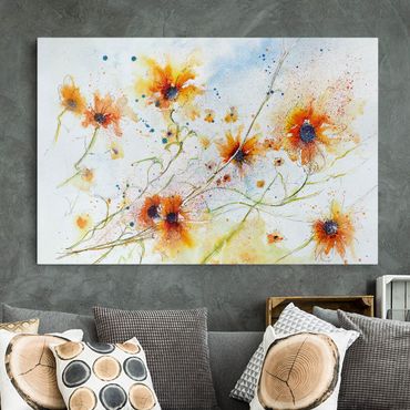 Impression sur toile - Painted Flowers