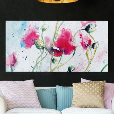 Impression sur toile - Painted Poppies