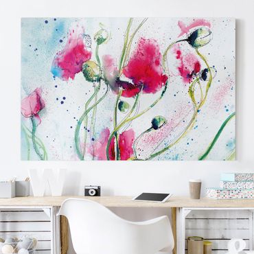 Impression sur toile - Painted Poppies