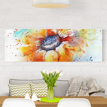 Impression sur toile - Painted Sunflower