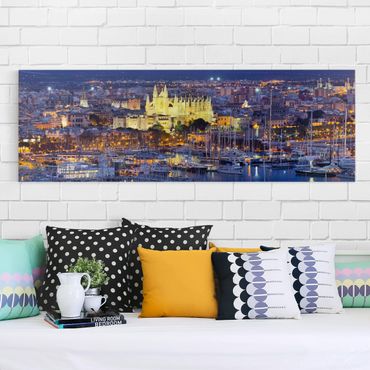 Impression sur toile - Palma De Mallorca City Skyline And Harbor