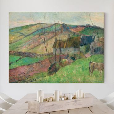 Impression sur toile - Paul Gauguin - Cottages On The Side Of Montagne Sainte-Marguerite