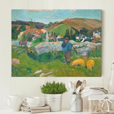 Impression sur toile - Paul Gauguin - The Swineherd