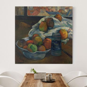 Impression sur toile - Paul Gauguin - Fruit Bowl and Pitcher in front of a Window