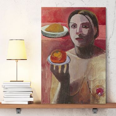 Impression sur toile - Paula Modersohn-Becker - Semi-nude Italian Woman with Plate