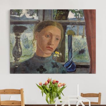 Impression sur toile - Paula Modersohn-Becker - Girl'S Head In Front Of A Window