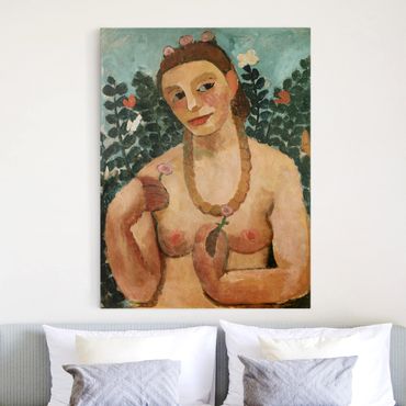 Impression sur toile - Paula Modersohn-Becker - Self Portrait with Amber Necklace
