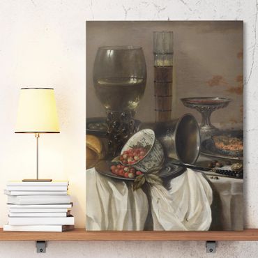 Impression sur toile - Pieter Claesz - Still Life with Drinking Vessels