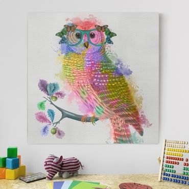 Impression sur toile - Rainbow Splash Owl