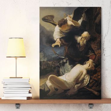 Impression sur toile - Rembrandt van Rijn - The Angel prevents the Sacrifice of Isaac