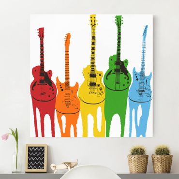 Impression sur toile - Retro Guitars