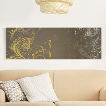 Impression sur toile - Flourishes In Gold And Silver