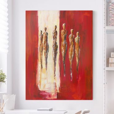 Impression sur toile - Six Figures In Red