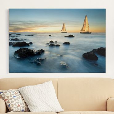 Impression sur toile - Sailboats On the Ocean