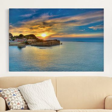 Impression sur toile - Sunset Over Corfu