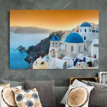 Impression sur toile - Santorini Sunset