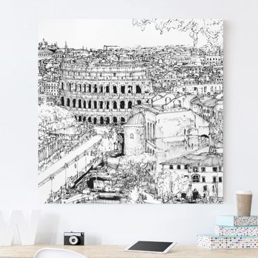 Impression sur toile - City Study - Rome