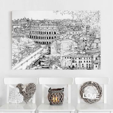 Impression sur toile - City Study - Rome