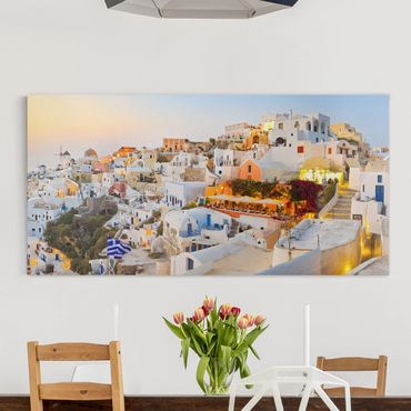 Impression sur toile - Bright Santorini