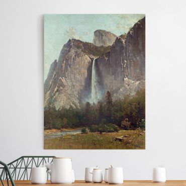 Impression sur toile - Thomas Hill - Bridal Veil Falls - Yosemite Valley
