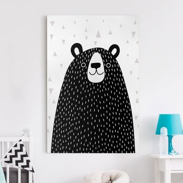 Impression sur toile - Zoo With Patterns - Bear