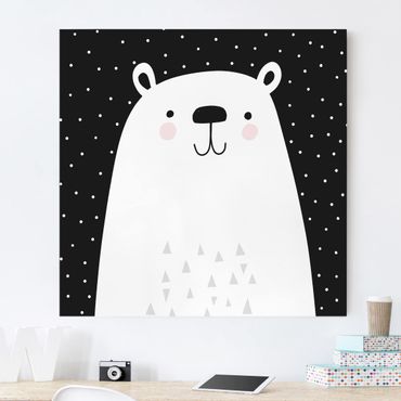 Impression sur toile - Zoo With Patterns - Polar Bear