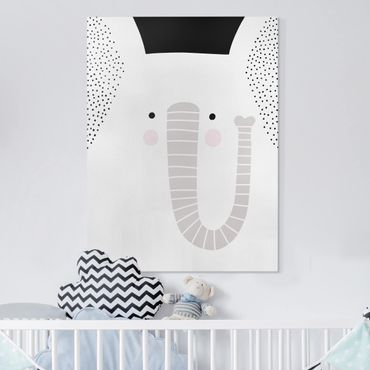 Impression sur toile - Zoo With Patterns - Elephant
