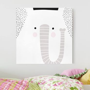 Impression sur toile - Zoo With Patterns - Elephant