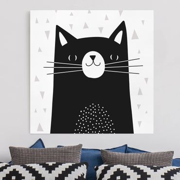 Impression sur toile - Zoo With Patterns - Cat