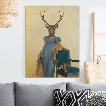Impression sur toile - Animal Portrait - Deer Lady