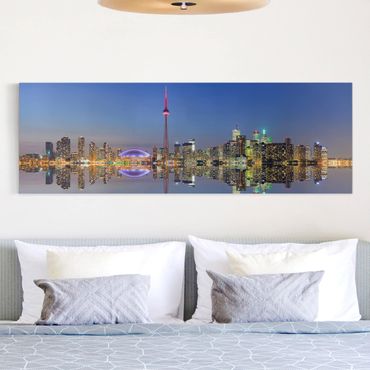 Impression sur toile - Toronto City Skyline Before Lake Ontario