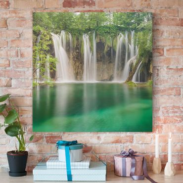 Impression sur toile - Waterfall Plitvice Lakes