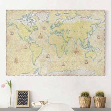 Impression sur toile - World Map