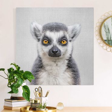 Tableau sur toile - Lemur Ludwig - Carré 1:1