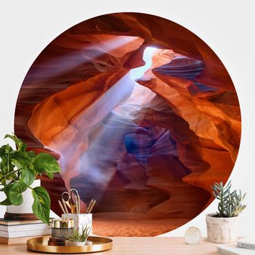 Papier peint rond autocollant - Play Of Light In Antelope Canyon