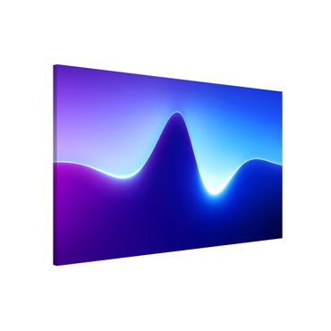 Tableau magnétique - Light Wave On Blue - Format paysage 3:2