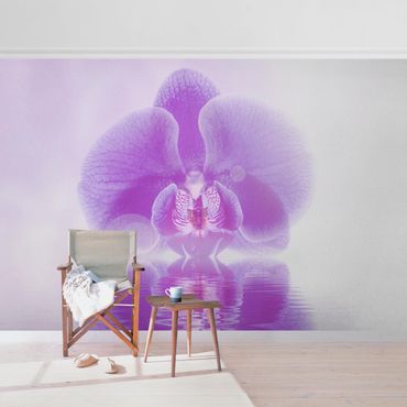 Metallic wallpaper - Purple Orchid On Water