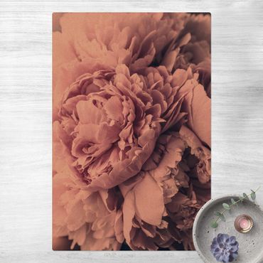 Tapis en liège - Purple Peony Blossoms - Format portrait 2:3