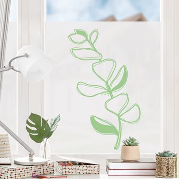 Film pour fenêtres - Line Art - Eucalyptus Branch
