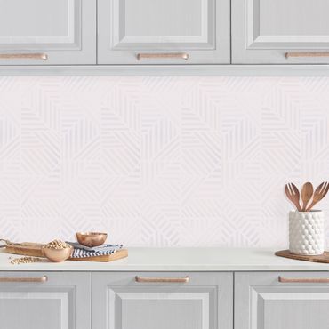 Revêtement mural cuisine - Line Pattern Colour Gradient In Light Pink