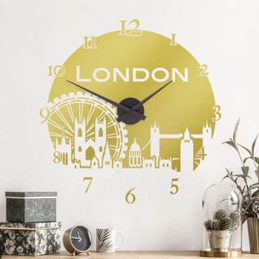 Sticker mural horloge - London clock