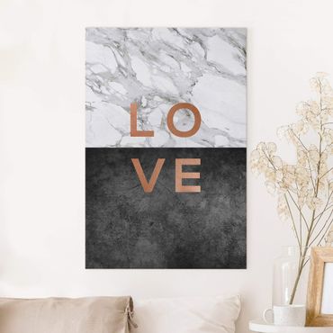 Tableau sur toile - Love Copper And Marble