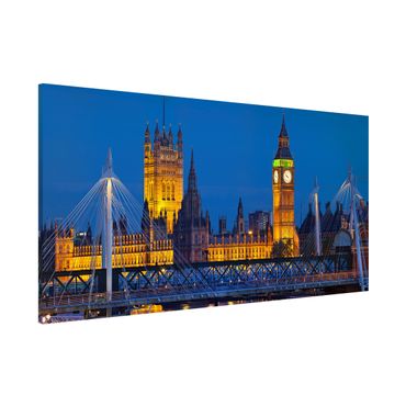 Tableau magnétique - Big Ben And Westminster Palace In London At Night