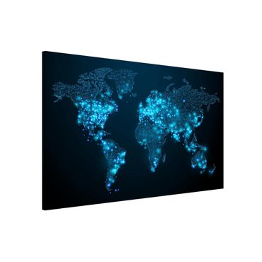 Tableau magnétique - Connected World World Map