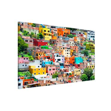Tableau magnétique - Coloured Houses Front Guanajuato