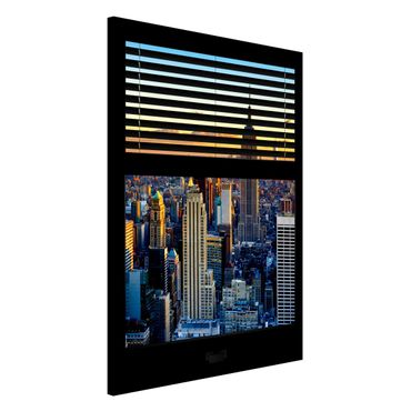 Tableau magnétique - Window View Blinds - Sunrise New York