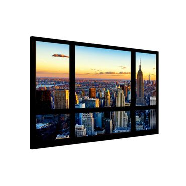 Tableau magnétique - Window view - Sunrise New York