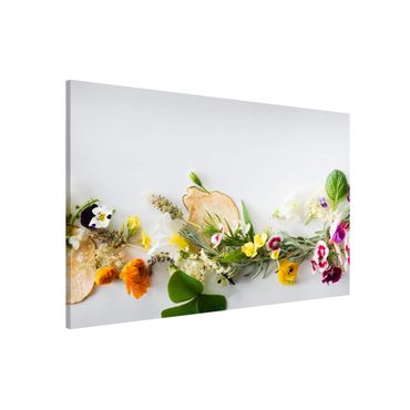 Tableau magnétique - Fresh Herbs With Edible Flowers