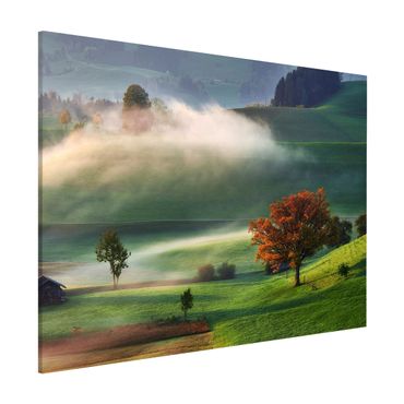 Tableau magnétique - Misty Autumn Day Switzerland